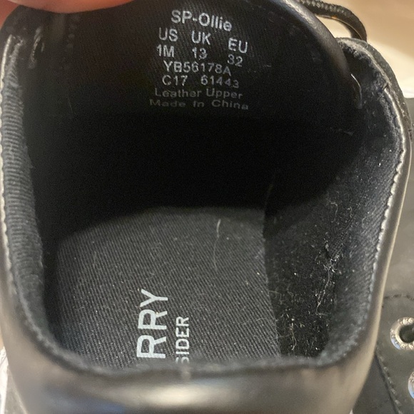 Black boys child kids size 1 Sperry dress or school shoes. Like new. - Picture 5 of 6
